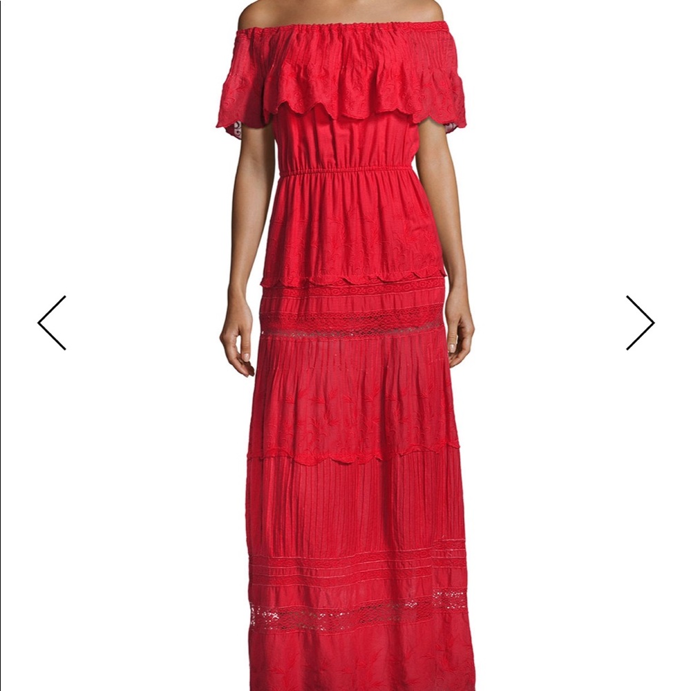 Alice and Olivia off the shoulder maxi